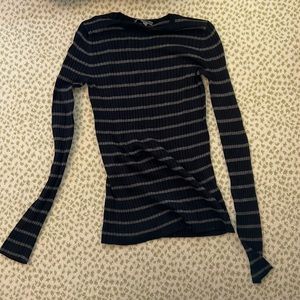 Vince. Mixed blend striped sweater/shirt